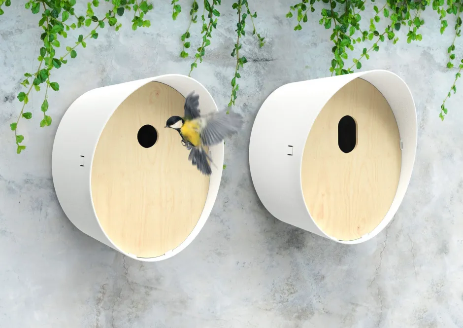 Intratuin Capi Europe Nistkasten oval weiß 24 x 19 x 23 cm| Gartenvögel|Vogelhäuser & Nistkästen