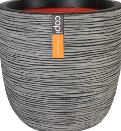 Intratuin Capi Nature Blumentopf kugelförmig D 35 H 34 cm schwarz-grau| Blumentöpfe|Blumentöpfe & Pflanzgefäße