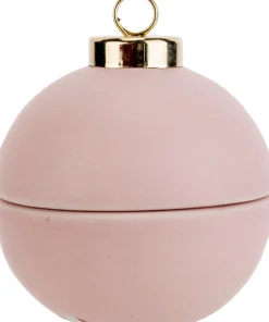 Intratuin Cosy@Home Teelichthalter Weihnachtskugel open it rosa D 7 H 7,5 cm| Teelichthalter