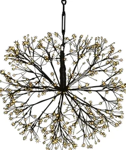 Intratuin Countryfield Hängelampe Lichtkaskade Apollo schwarz mit 576 LEDs warmweiss D 40 cm| Weihnachtsfiguren (Außen)