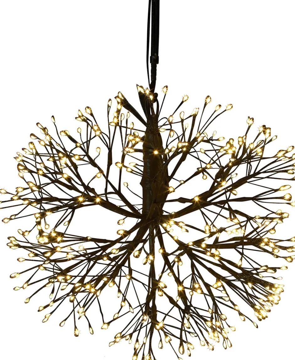 Intratuin Countryfield Hängelampe Lichtkaskade Apollo schwarz mit 384 LEDs warmweiss D 30 cm| Weihnachtsfiguren (Außen)