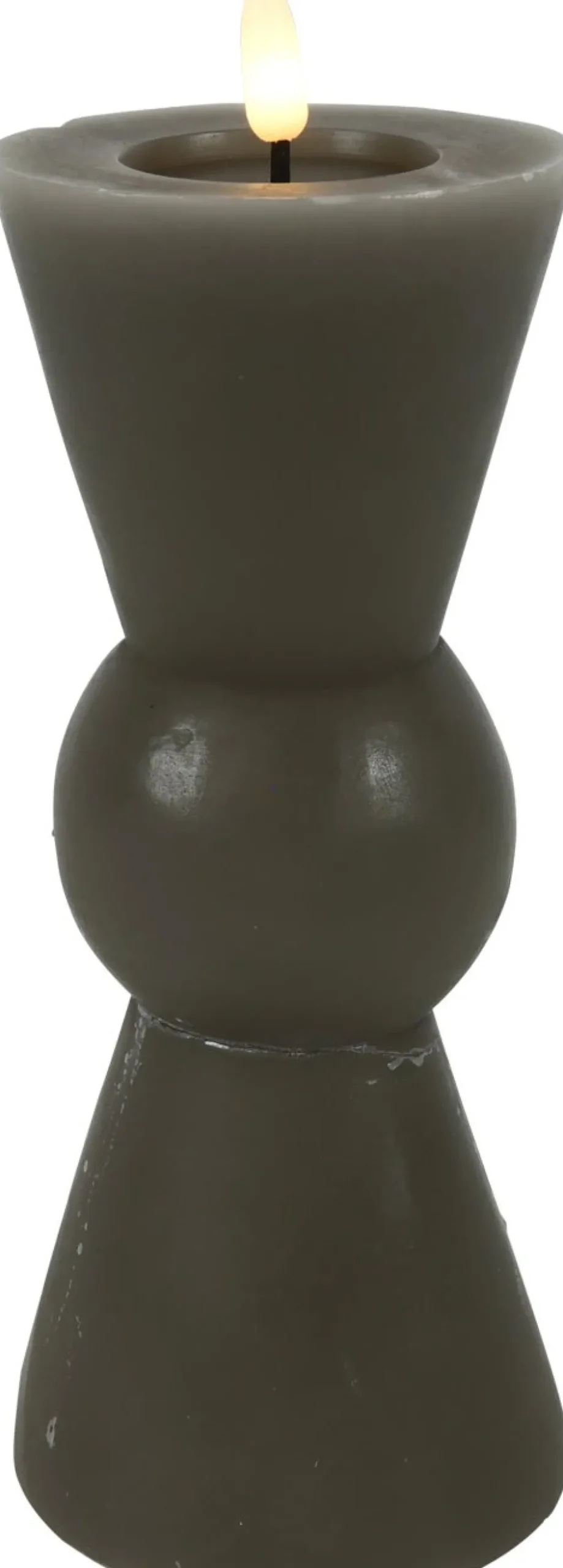 Intratuin Countryfield LED Kerze Lyon grau D 8,5 H 22 cm| Led Kerzen