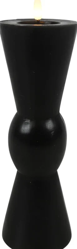 Intratuin Countryfield LED Kerze Lyon schwarz D 8,8 H 27 cm| Led Kerzen