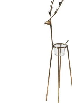 Intratuin Countryfield Teelichthalter Hirsch Dustin kupfer 15 x 10 x 46 cm| Teelichthalter
