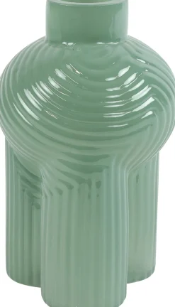 Intratuin Countryfield Vase Ledger grün D 13 H 20 cm| Vasen & Krüge|Blumentöpfe & Pflanzgefäße