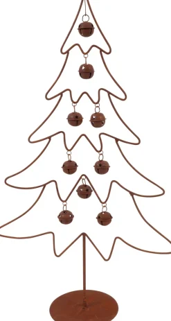 Intratuin Countryfield Weihnachtsbaum mit Kugeln braun 32 x 13 x 55,5 cm| Weihnachtsfiguren & -Objekte