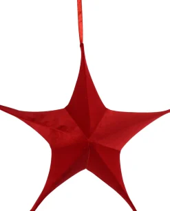 Intratuin Countryfield Weihnachtsbaumschmuck Stern Maria rot 13 x 40 x 40 cm| Weihnachtsdeko Zum Aufhängen