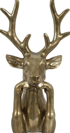 Intratuin Countryfield Weihnachtsdeko Zen Rentier gld 17 x 11,5 x 30,5 cm| Weihnachtsfiguren & -Objekte