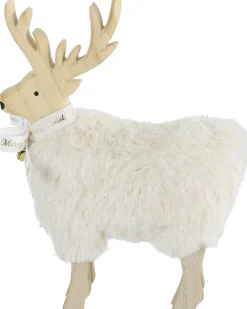 Intratuin Countryfield Weihnachtsdeko Hirsch Gower weiß 15 x 3 x 19,5 cm| Weihnachtsfiguren & -Objekte