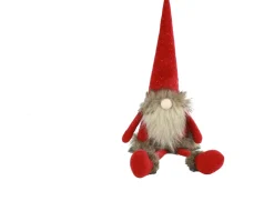 Intratuin Countryfield Weihnachtsdeko Wichtel Driekus rot 11 x 15 x 55 cm| Weihnachtsfiguren & -Objekte