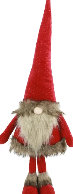 Intratuin Countryfield Weihnachtsdeko Wichtel Driekus rot 14 x 19 x 56 cm| Weihnachtsfiguren & -Objekte