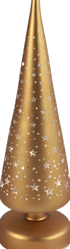 Intratuin Countryfield Weihnachtsdeko Baum beleuchtet Bomont bronze 8 LEDs warmweiß 9 x 9 x 30 cm| Weihnachtsfiguren & -Objekte