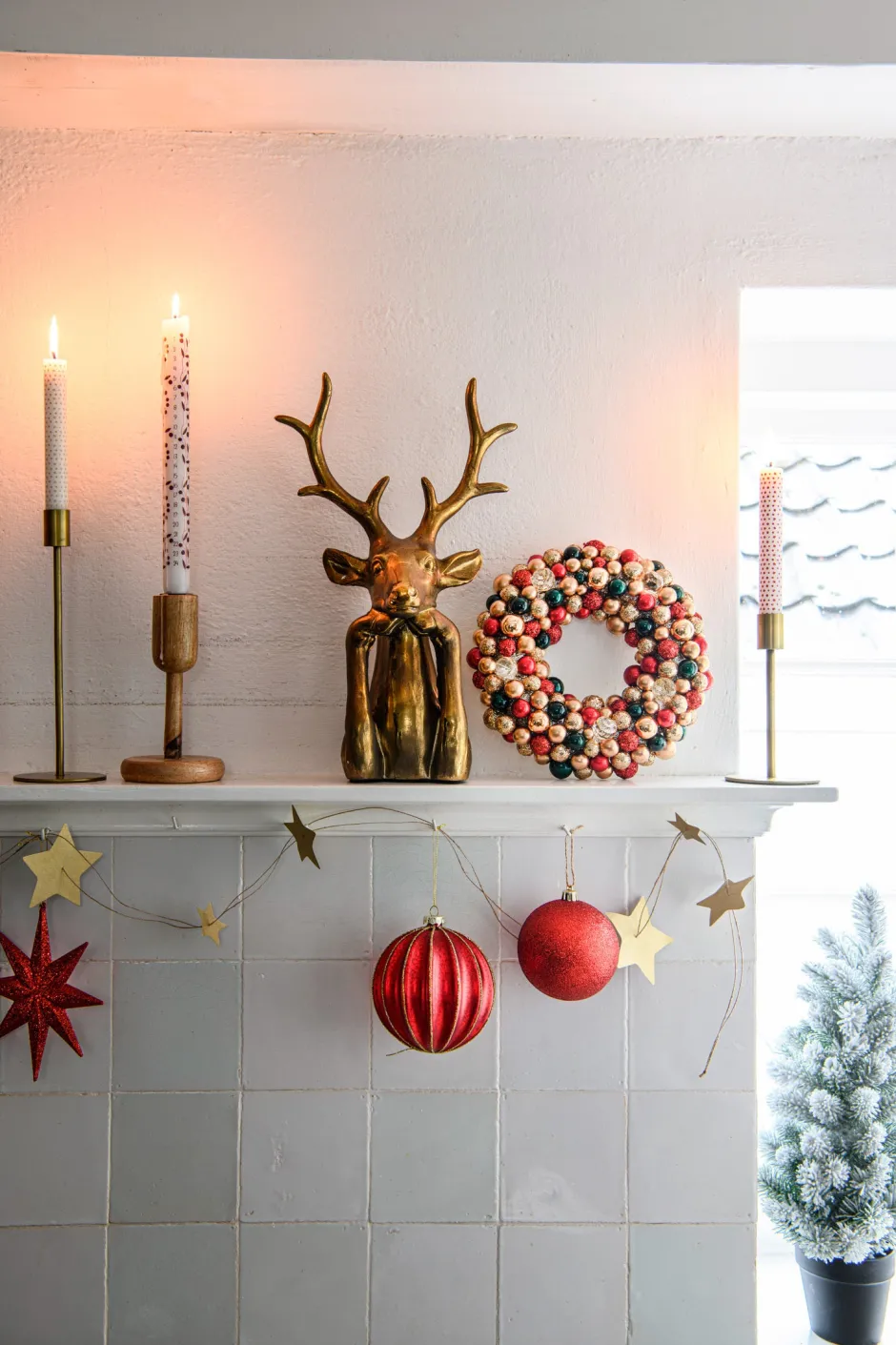 Intratuin Countryfield Weihnachtsfigur Hirsch Zen gold 15 x 25,5 x 41 cm| Weihnachtsfiguren & -Objekte