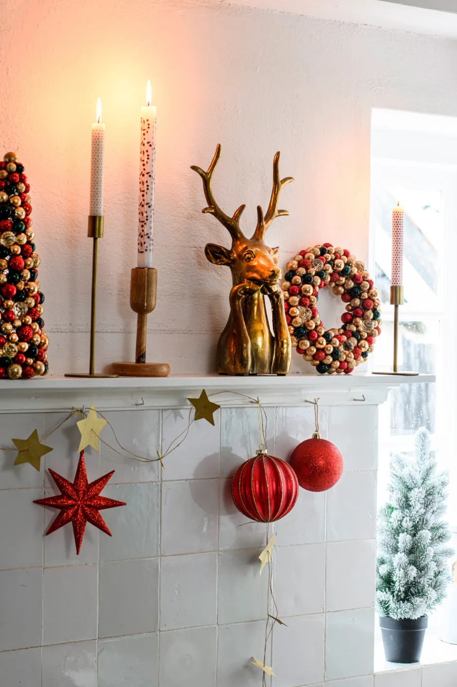 Intratuin Countryfield Weihnachtsfigur Hirsch Zen gold 15 x 25,5 x 41 cm| Weihnachtsfiguren & -Objekte