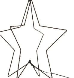 Intratuin 3D Weihnachtsstern schwarz beleuchtet mit 46 LEDs klassisch warm D 42 cm| Weihnachtssterne