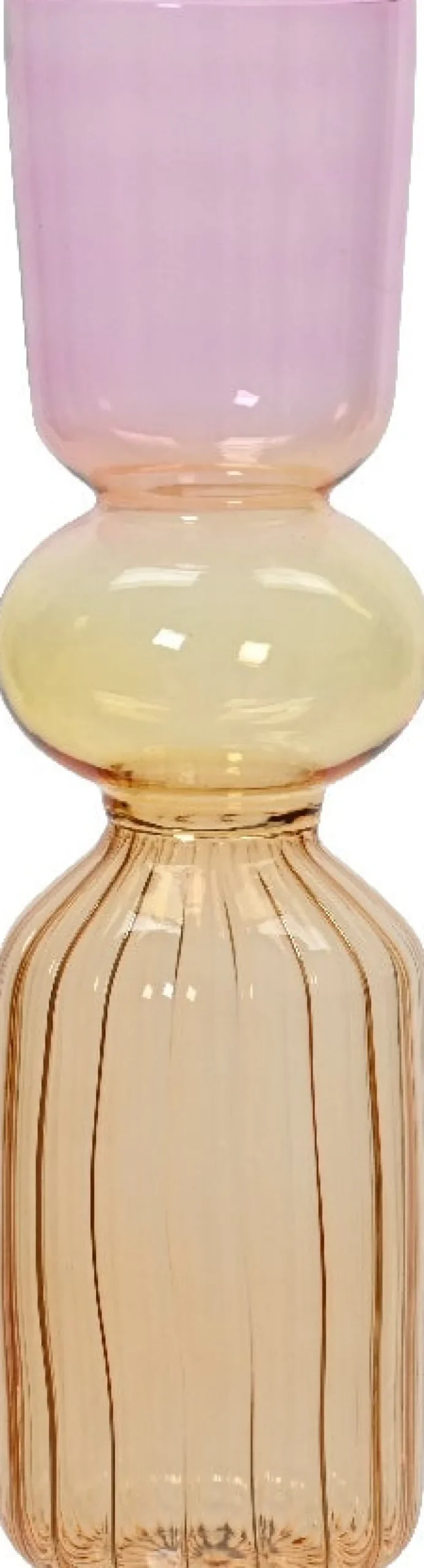 Intratuin Decoris Vase Happy rosa / gelb D 8,50 H 31 cm| Vasen & Krüge|Blumentöpfe & Pflanzgefäße