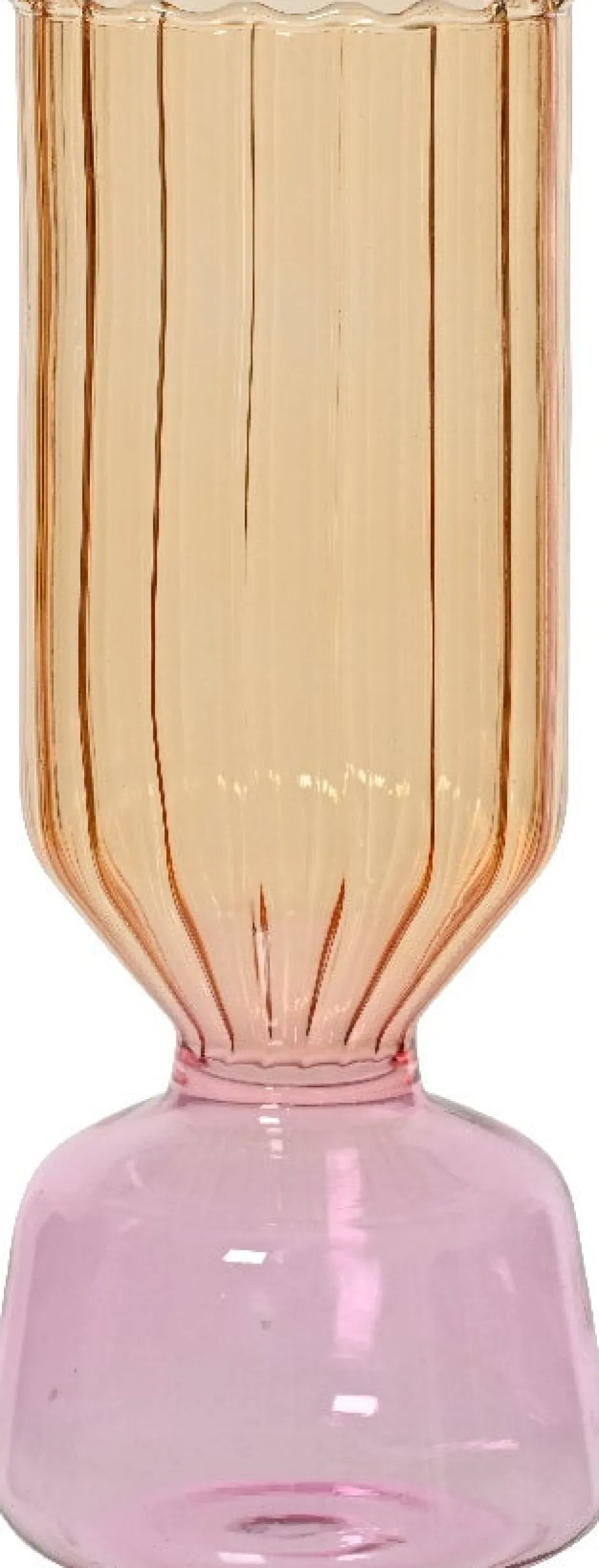 Intratuin Decoris Vase Happy rosa / gelb D 10 H 23 cm| Vasen & Krüge|Blumentöpfe & Pflanzgefäße