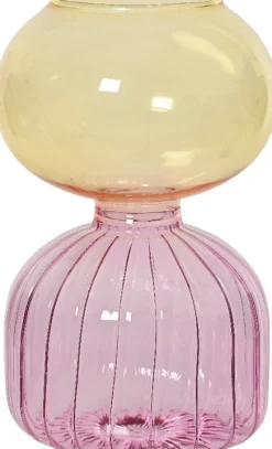 Intratuin Decoris Vase Happy rosa / gelb D 11,5 H 19,5 cm| Blumentöpfe & Pflanzgefäße|Vasen & Krüge