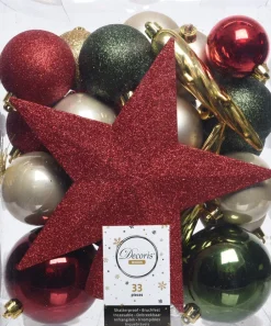 Intratuin Decoris Weihnachtsbaumschmuck Marilene bunt 33 St.| Weihnachtskugeln & -Anhänger|Weihnachtsbaumspitzen
