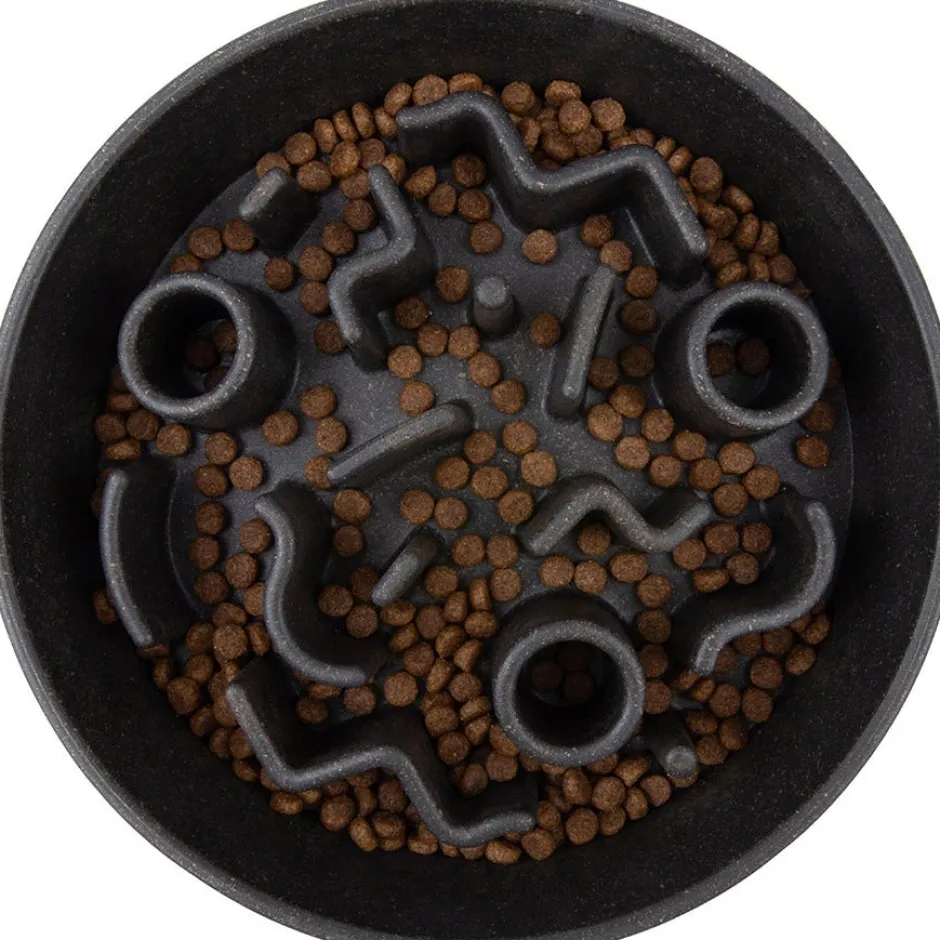 Intratuin District 70 Hundenapf Bamboo Anti-Schling M grau D 21 H 5,3 cm| Futternäpfe & Trinknäpfe|Futternäpfe & Trinknäpfe