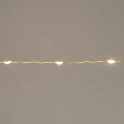Intratuin Drahtlichterkette gold 5 m mit 100 LEDs warmweiß| Mini- & Drahtlichterketten