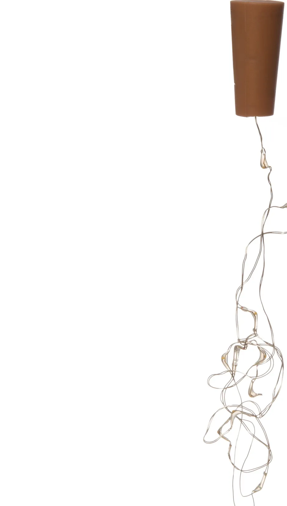 Intratuin Drahtlichterkette Korken 1 m mit 10 LEDs warmweiß| Mini- & Drahtlichterketten