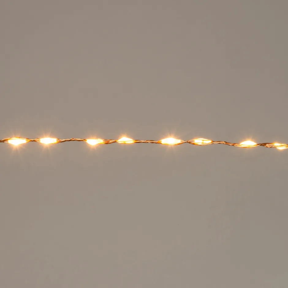 Intratuin Drahtlichterkette kupfer 1 m mit 66 LEDs klassisch warm| Mini- & Drahtlichterketten