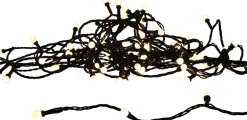 Intratuin Drahtlichterkette schwarz 10 m mit 100 LEDs warmweiß| Motiv-Lichterketten