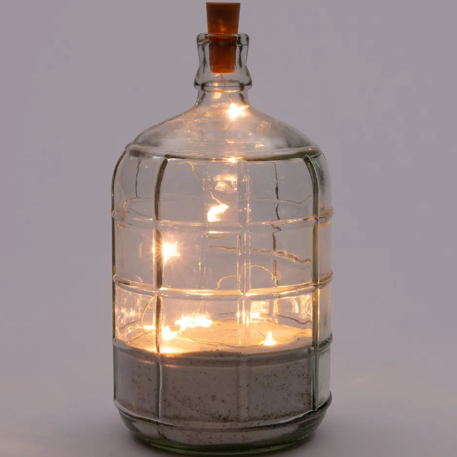 Intratuin Drahtlichterkette Stern für Flasche mit 10 LEDs warmweiß 1 m| Mini- & Drahtlichterketten