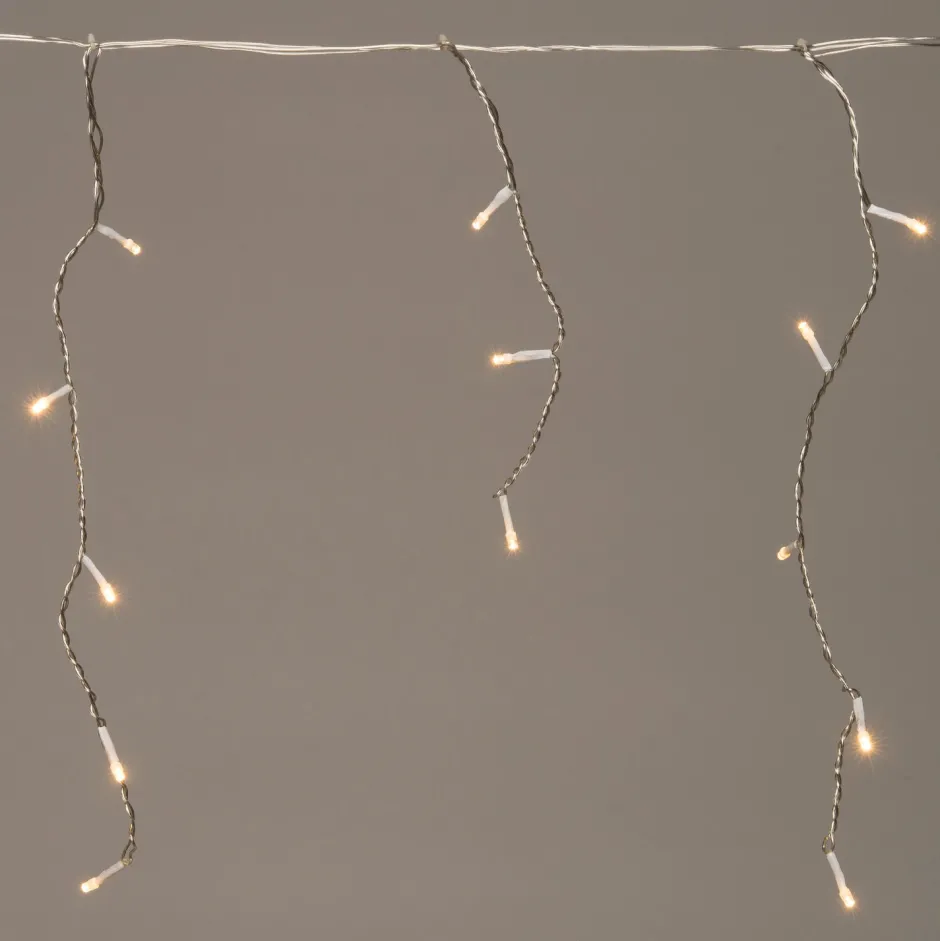 Intratuin Eisregen Lichterkette Basis-Set 4m 96 LEDs warmweiß| Eisregen Lichterketten