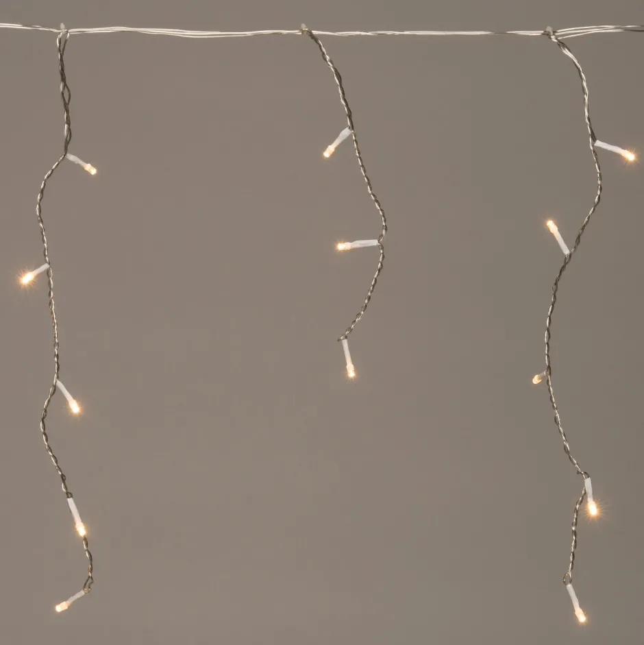 Intratuin Eisregen Lichterkette Ergänzungsset mit 96 LEDs warmweiß 4 m| Eisregen Lichterketten