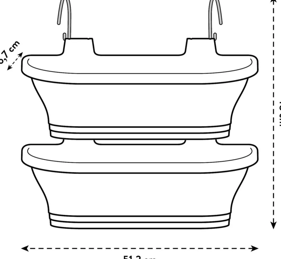 Intratuin Elho Balkonkasten Corsica anthrazit 51 x 17 x 23 cm| Balkonkästen|Blumentöpfe & Pflanzgefäße