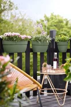 Intratuin Elho Balkonkasten Vibia Easyhanger grün 46 x 24,1 x 26,5 cm| Balkonkästen|Blumentöpfe & Pflanzgefäße