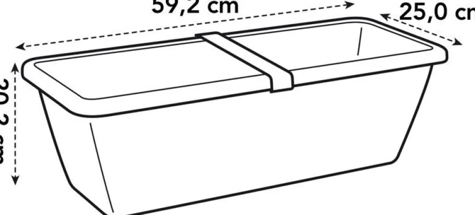 Intratuin Elho Barcelona XL Blumenkasten 60 cm anthrazit| Pflanzkübel|Blumentöpfe & Pflanzgefäße