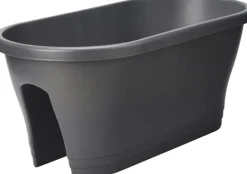 Intratuin Elho Corsica Balkonkasten 58 x 29,6 x 24 cm anthrazit| Balkonkästen|Blumentöpfe & Pflanzgefäße