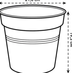 Intratuin Elho green basics Anzuchttopf D 21 cm schwarz| Anzuchttöpfe