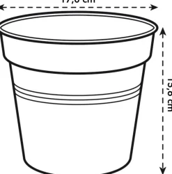 Intratuin Elho green basics Anzuchttopf D 17 H 15,6 cm schwarz| Anzuchttöpfe