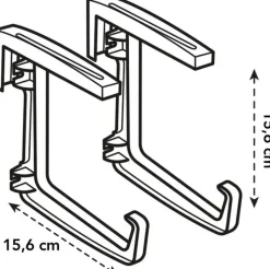 Intratuin Elho green basics Balkonkastenhalter Metall 16 x 2 x 16 cm anthrazit| Haken & Bügel