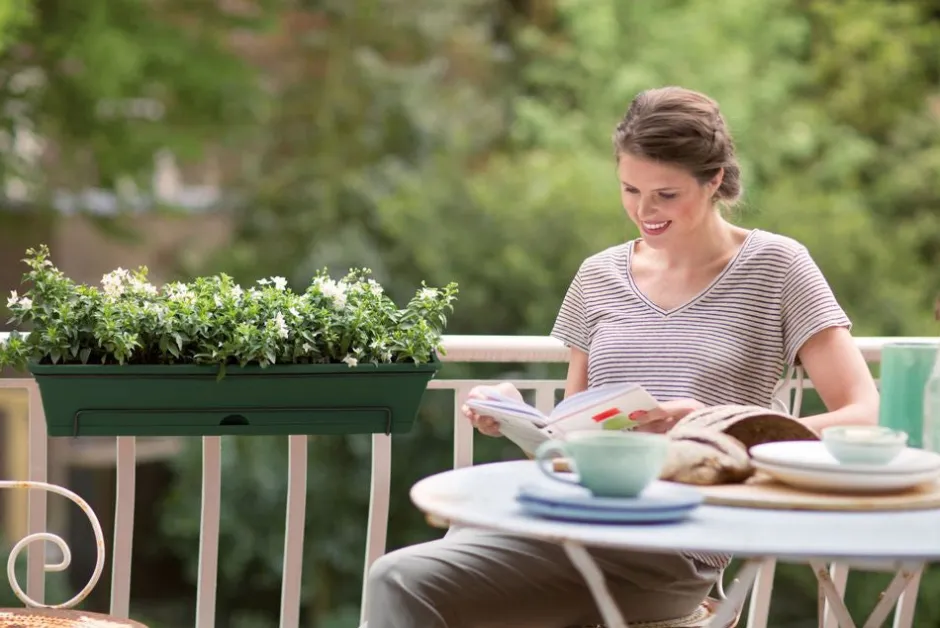 Intratuin Elho green basics Balkonkasten all-in-one 69,2 x 25,7 x 16,7 cm grün| Balkonkästen|Blumentöpfe & Pflanzgefäße