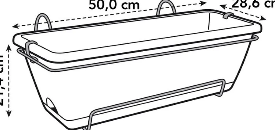 Intratuin Elho green basics Balkonkasten Barcelona terracotta 49,5 x 27,5 x 18,5 cm| Balkonkästen|Blumentöpfe & Pflanzgefäße
