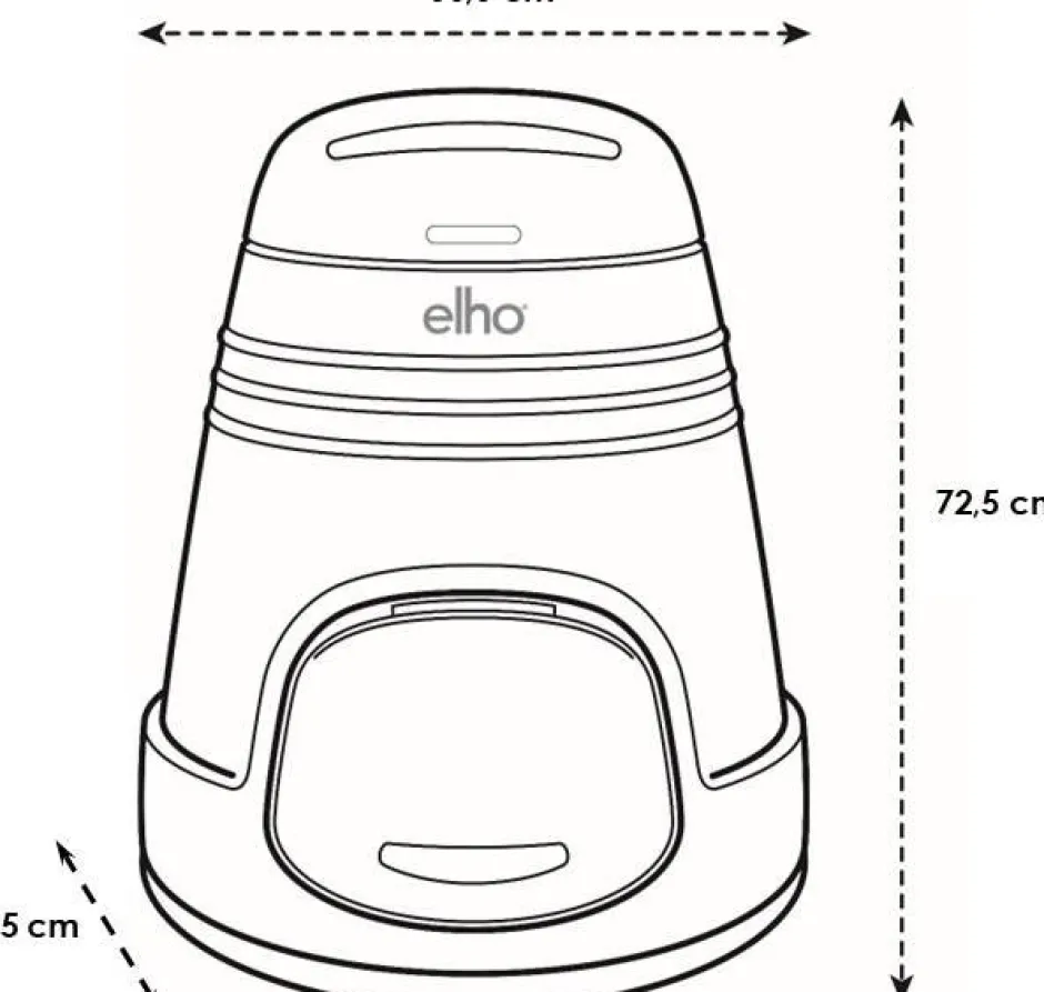 Intratuin Elho green basics Komposter 200 l| Pflanzerde & Substrat|Komposterde