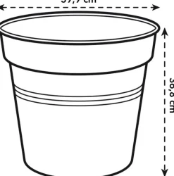 Intratuin Elho green basics Pflanztopf schwarz D 40 H 37 cm| Anzuchttöpfe