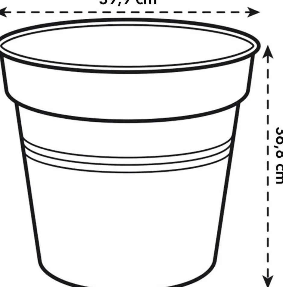 Intratuin Elho green basics Pflanztopf schwarz D 40 H 37 cm| Anzuchttöpfe