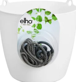 Intratuin Elho Hängeampel Brussels mit Schnur D 18,3 cm H 18 weiß| Blumenampeln & Hängetöpfe|Blumentöpfe & Pflanzgefäße