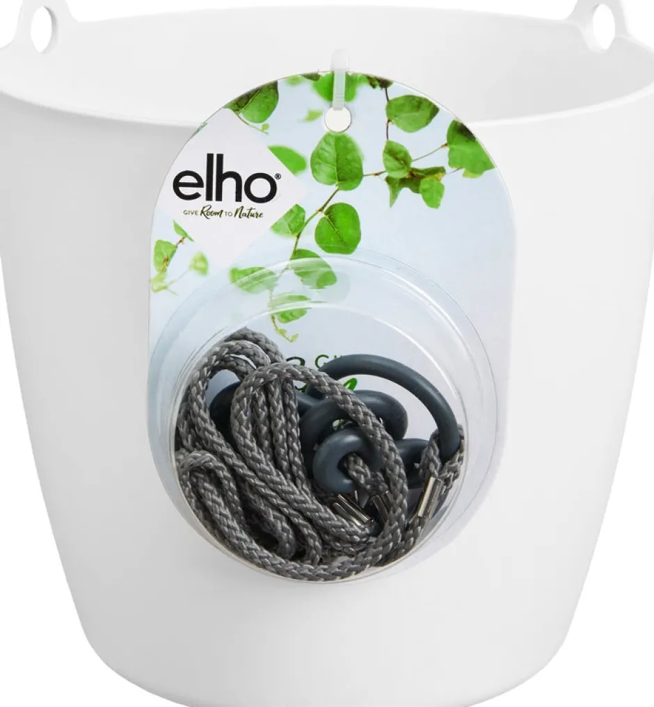 Intratuin Elho Hängeampel Brussels mit Schnur D 18,3 cm H 18 weiß| Blumenampeln & Hängetöpfe|Blumentöpfe & Pflanzgefäße