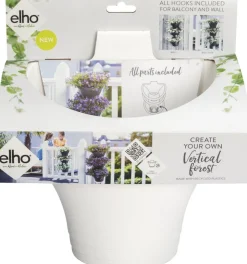 Intratuin Elho Hängetopf Corsica weiß 26,7 x 17 x 29,7 cm 3 St.| Blumenampeln & Hängetöpfe|Blumentöpfe & Pflanzgefäße