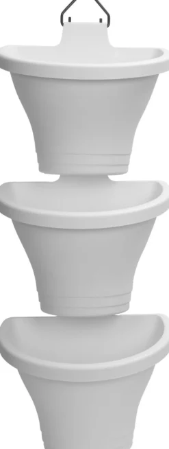 Intratuin Elho Hängetopf Corsica weiß 26,7 x 17 x 29,7 cm 3 St.| Blumenampeln & Hängetöpfe|Blumentöpfe & Pflanzgefäße