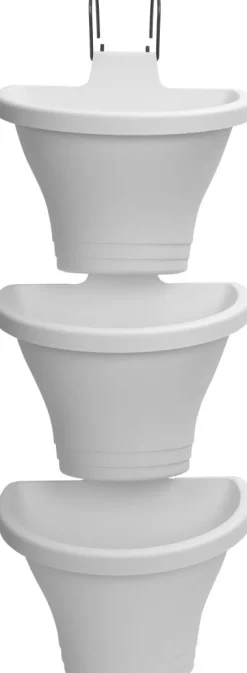 Intratuin Elho Hängetopf Corsica weiß 26,7 x 17 x 29,7 cm 3 St.| Blumenampeln & Hängetöpfe|Blumentöpfe & Pflanzgefäße