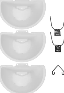 Intratuin Elho Hängetopf Corsica weiß 26,7 x 17 x 29,7 cm 3 St.| Blumenampeln & Hängetöpfe|Blumentöpfe & Pflanzgefäße