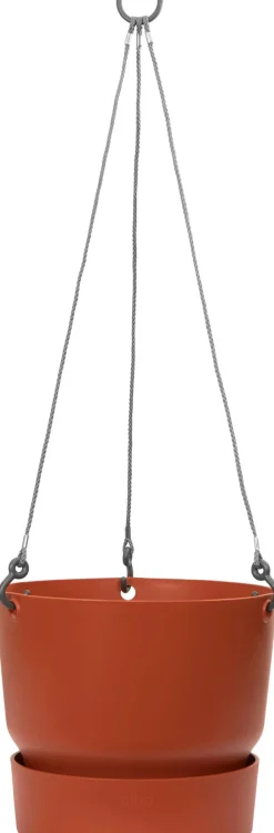 Intratuin Elho Hängetopf Greenville braun D 23,5 H 20,5 cm| Blumenampeln & Hängetöpfe|Blumentöpfe & Pflanzgefäße